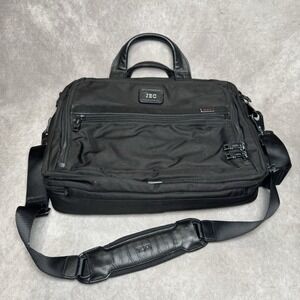 TUMI ALPHA II 2 Portfolio Briefcase carry-on Business bag Black **MONOGRAM